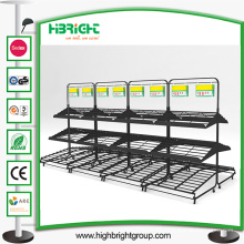 Supermaket Store Metall Obst Gemüse Display Rack mit Korb